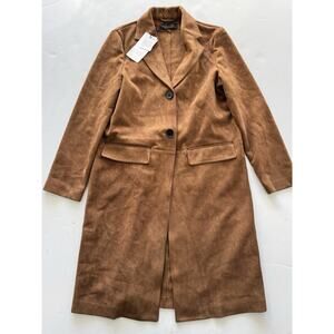 ZARA Women’s Tailcoat Faux Suede Brown Size Medium NWT! 4344/626/755